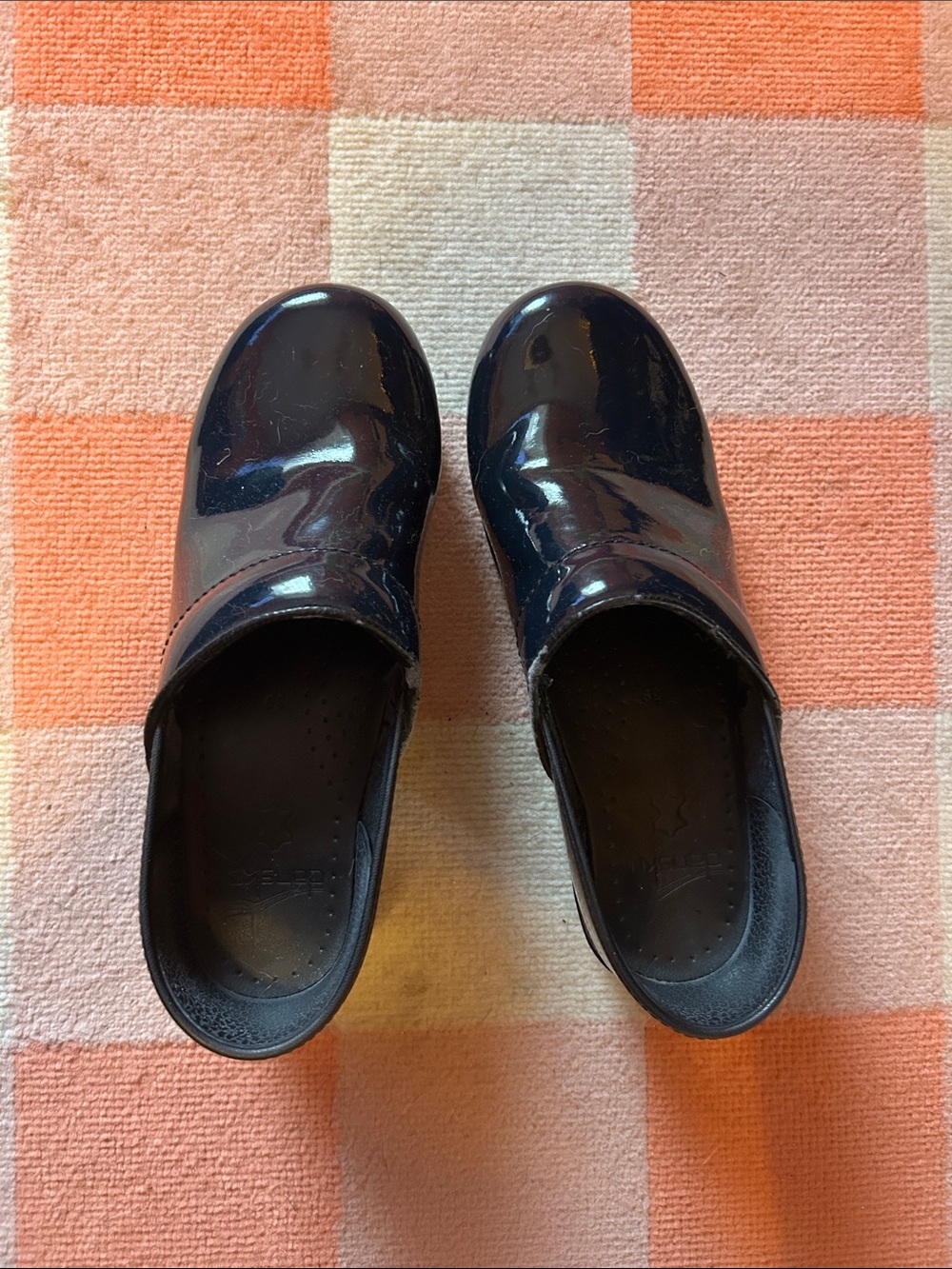 Dansko Women's Navy Patent Slip-On Clogs